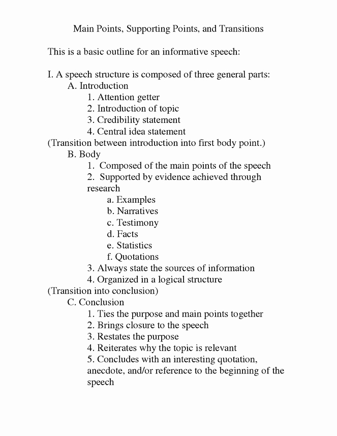 Informative Research Paper Outline Fresh Speech Bowman at Brooks