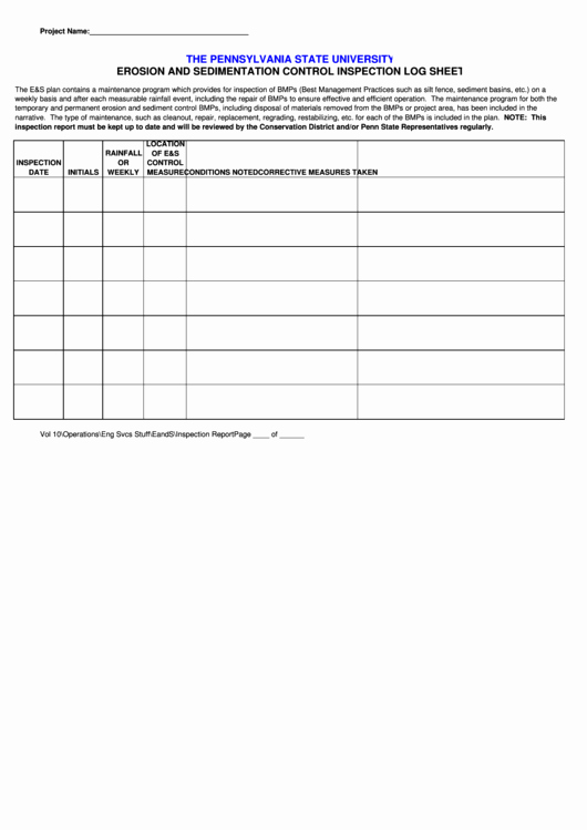 Inspection Log Sheet Awesome 24 Inspection Report Templates Free to In Pdf
