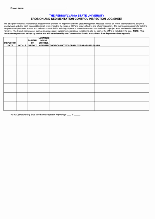 Inspection Log Sheet Awesome 24 Inspection Report Templates Free to In Pdf