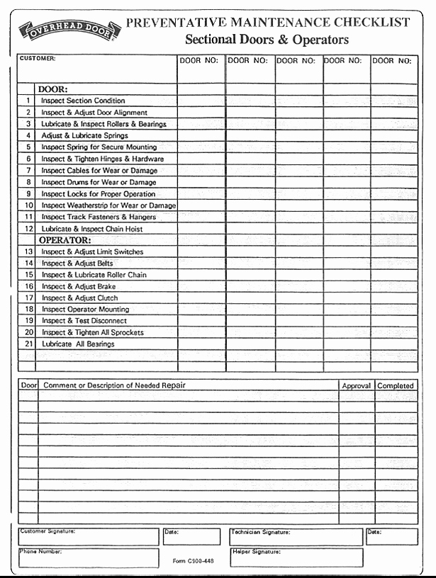 Inspection Log Sheet Inspirational Preventive Maintenance Checklist Log