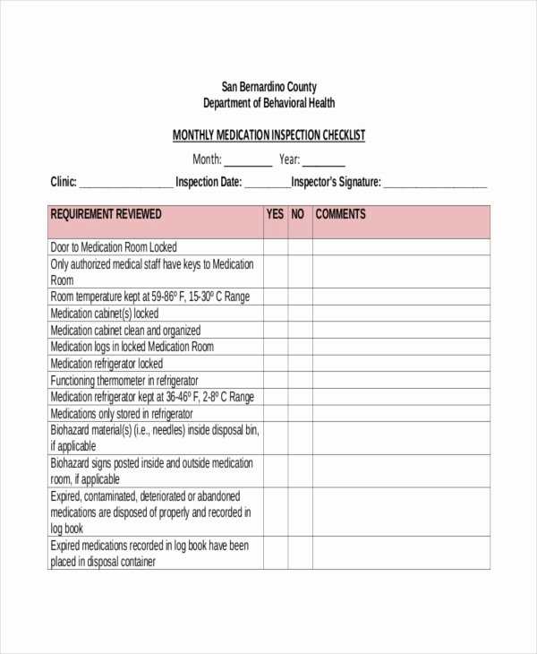 Inspection Log Template Beautiful Medical Log Templates