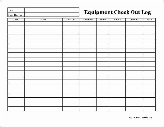 Inspection Log Template Best Of Free Easy Copy Detailed Equipment Check Out Wide From