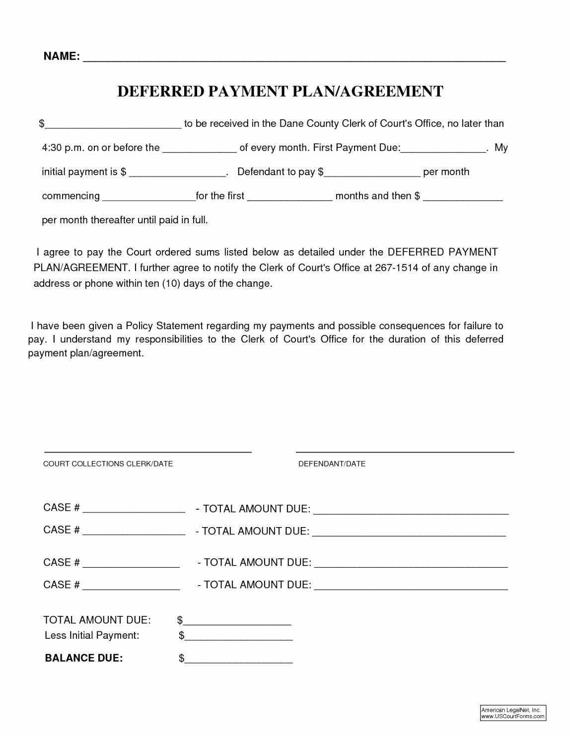 Installment Payment Plan Agreement Template Elegant Payment Plan forms Templates