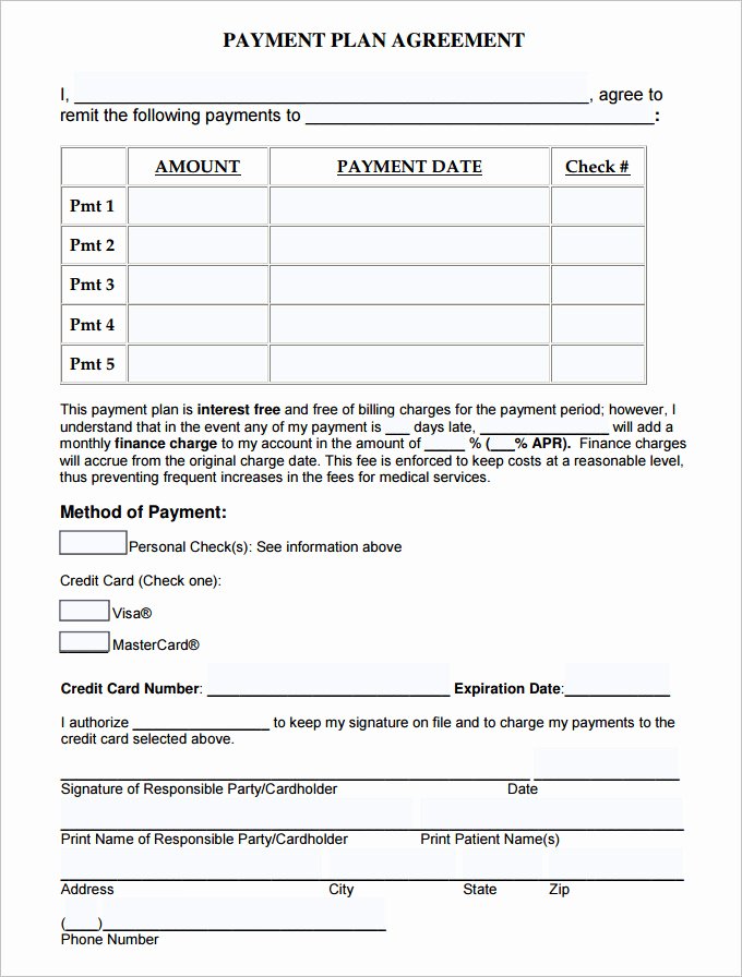 Installment Payment Plan Agreement Template Fresh Payment Plan Agreement Template 12 Free Word Pdf