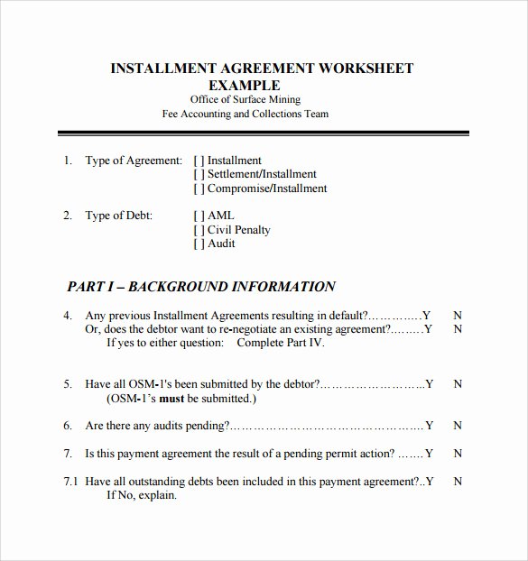 Installment Payment Plan Agreement Template Inspirational 7 Sample Installment Agreements