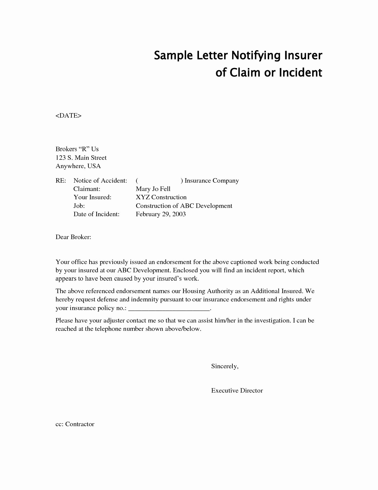 Insurance Demand Letter Best Of Contractor Demand Letter Template