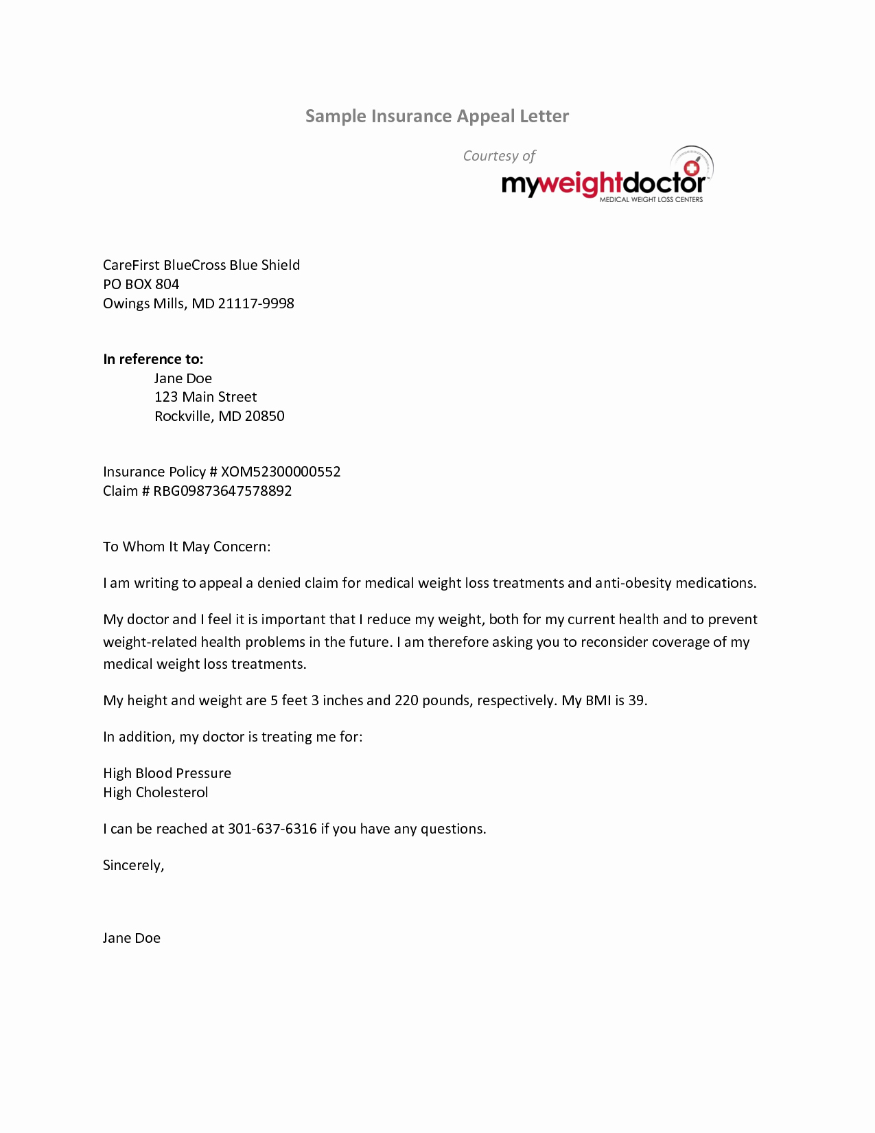 Insurance Denial Letter Template Best Of Best S Of Medical Appeal Letters Examples Medical