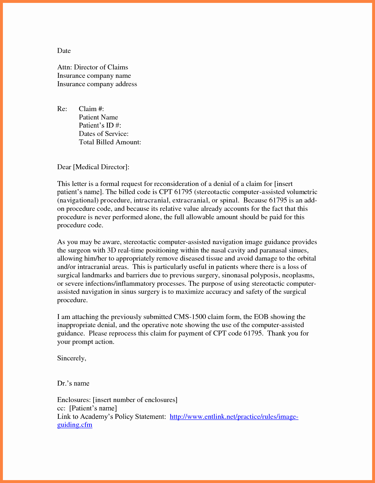 Insurance Denial Letter Template New Appeal Letter Insurance Pany Sample Template Health