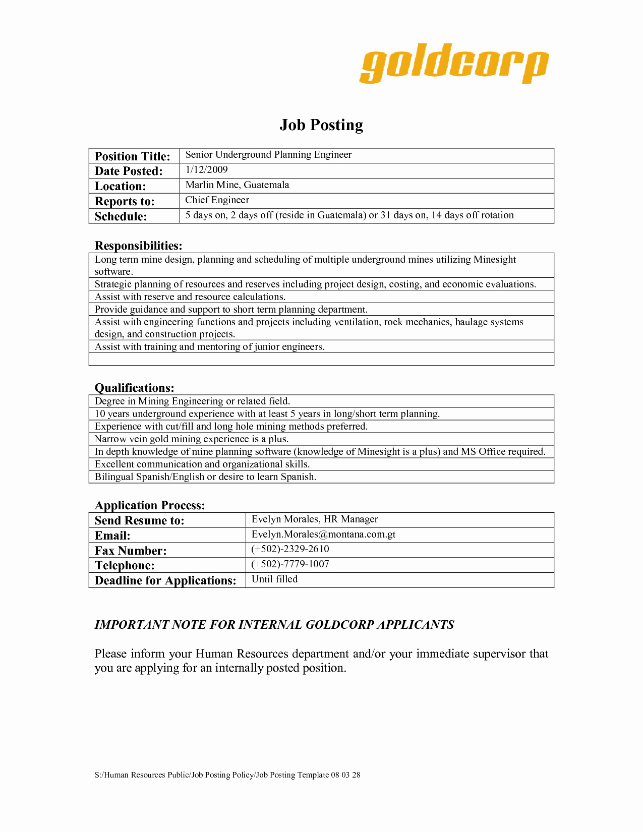 Internal Application form Awesome Best S Of Sample Internal Job Posting Template