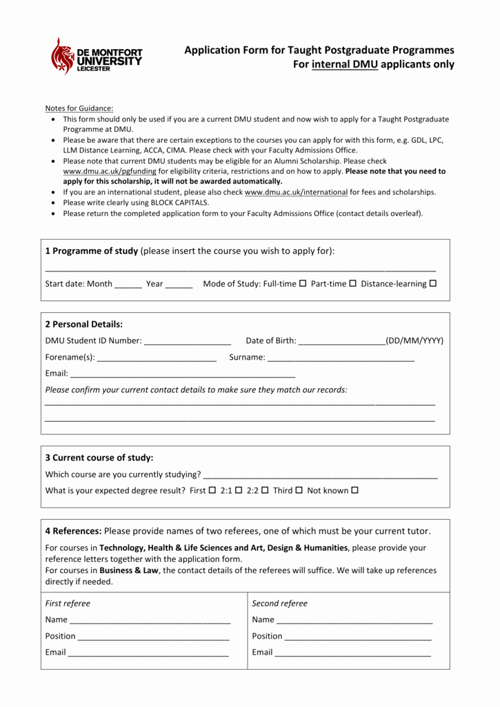 Internal Application form Elegant Internal Pg Application form