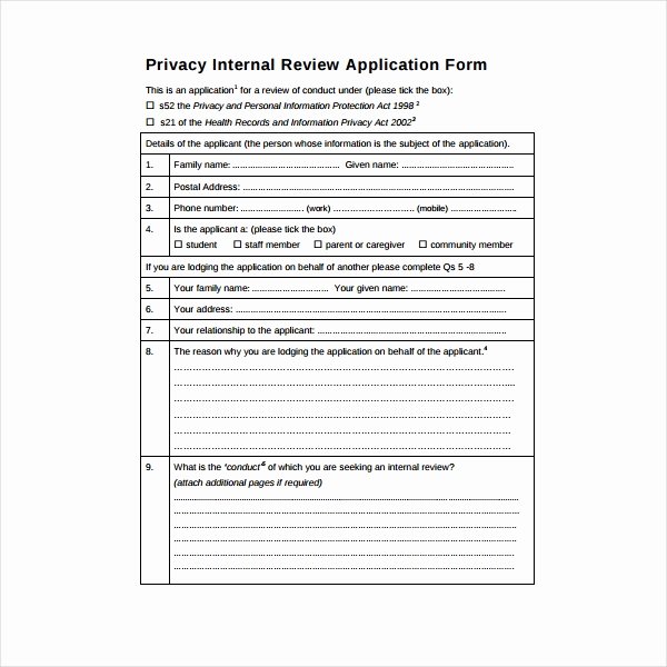 Internal Application form Lovely 4 Internal Application form Templates Pdf