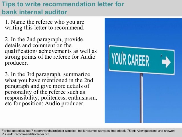 Internal Auditor Interview Questions Inspirational Bank Internal Auditor Re Mendation Letter