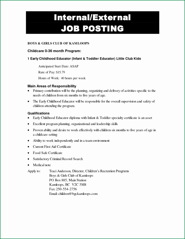 Internal Job Posting Email Template Awesome 9 Notice Of Job Opening forms