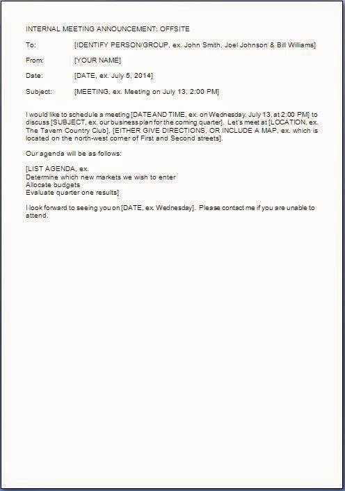 Internal Job Posting Email Template Elegant Internal Meeting Announcement Template