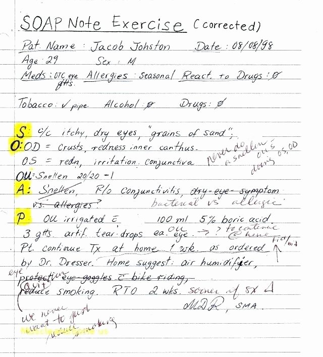 Internal Medicine Progress Note Template Inspirational soap Documentation Template – Alimie