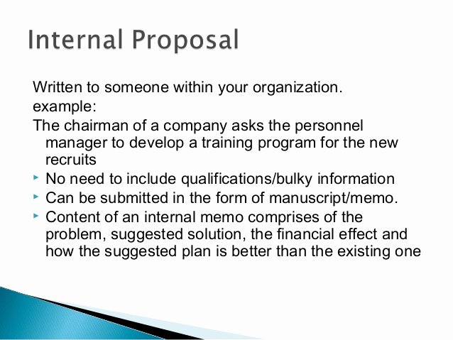 Internal Proposal Template Inspirational Business Proposal