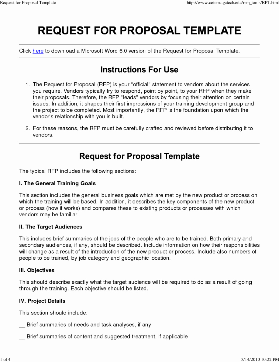 Internal Proposal Template Luxury Example Request for Proposal Job Sample Resume Position
