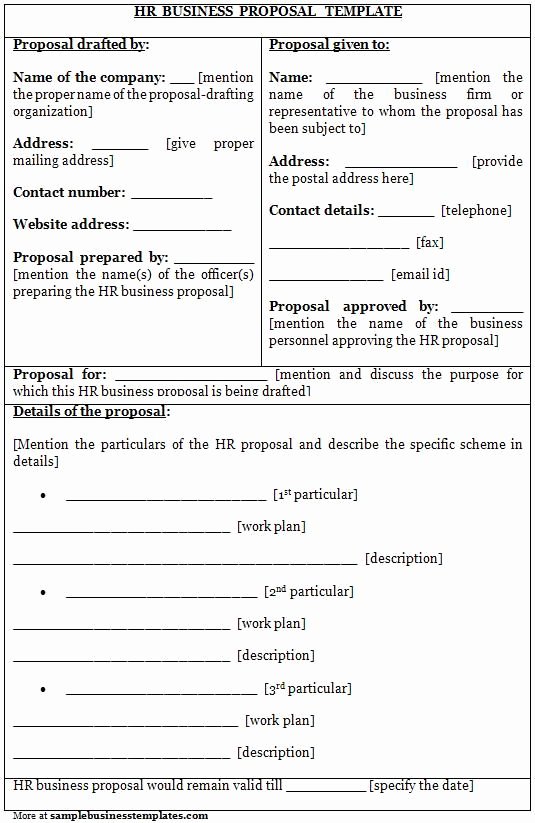 Internal Proposal Template New Free Business Proposal Template