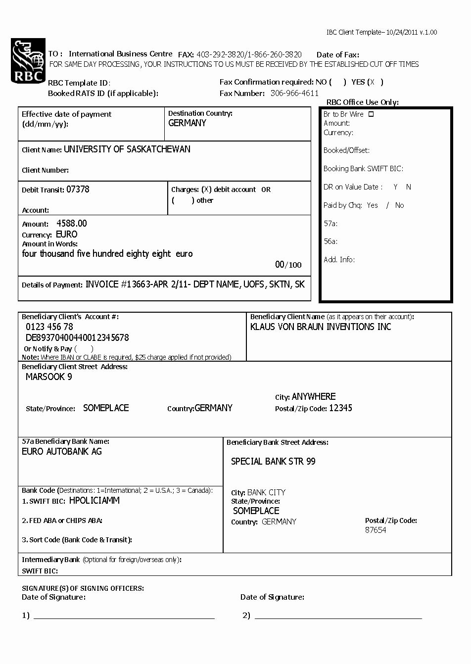 International Wire Transfer form Template Beautiful Wire Transfer