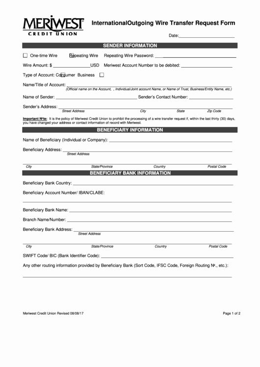 International Wire Transfer form Template Fresh top 12 Wire Transfer Request form Templates Free to