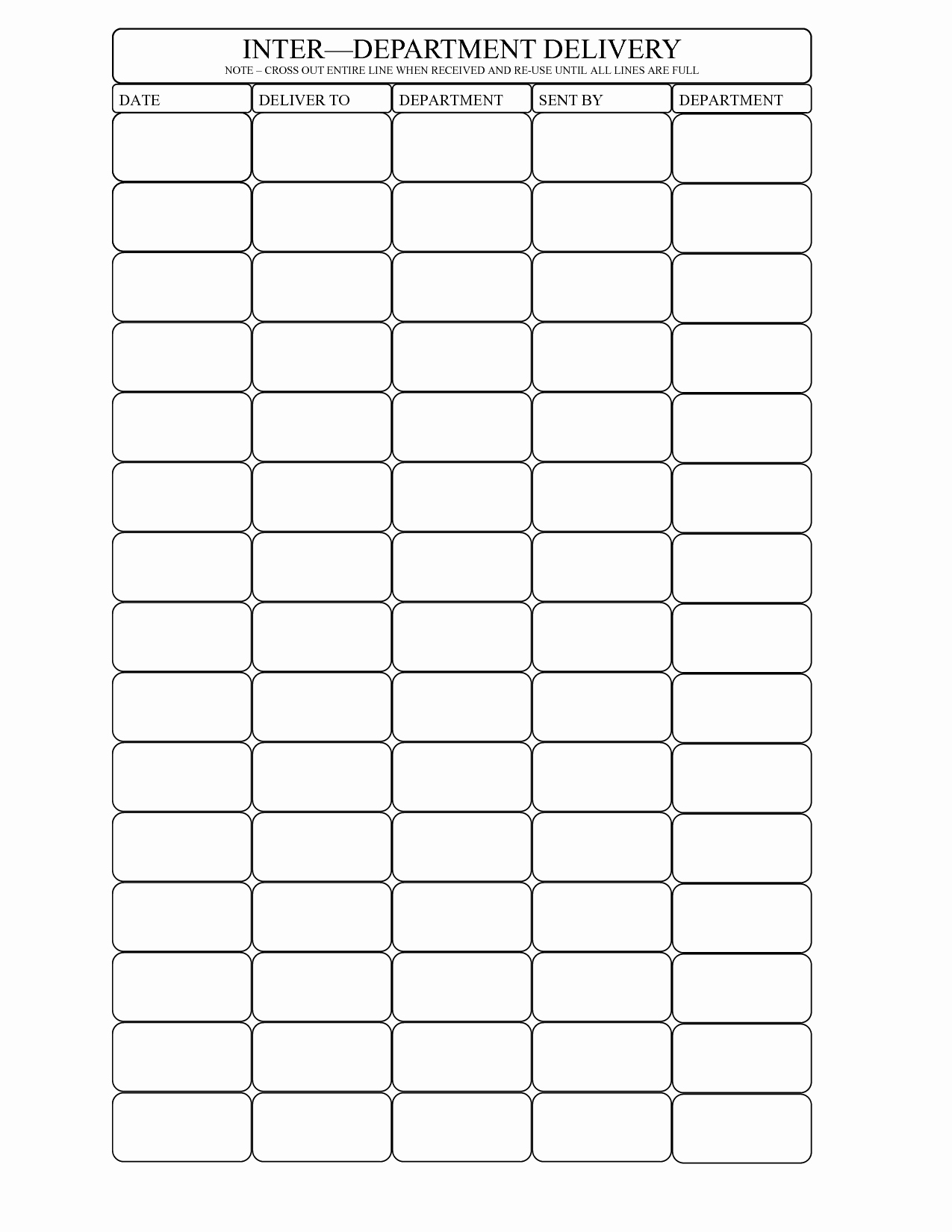 Interoffice Envelope Template Lovely 27 Of Package Log Template