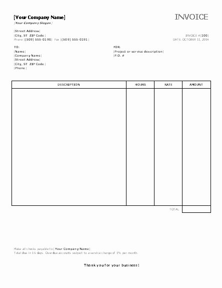 Invoice Template Word 2010 Awesome Invoice Template Category Page 1 Efoza