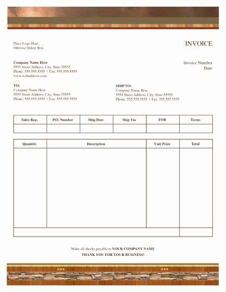 Invoice Template Word 2010 Elegant Sales Invoice Templates – Microsoft Word Templates