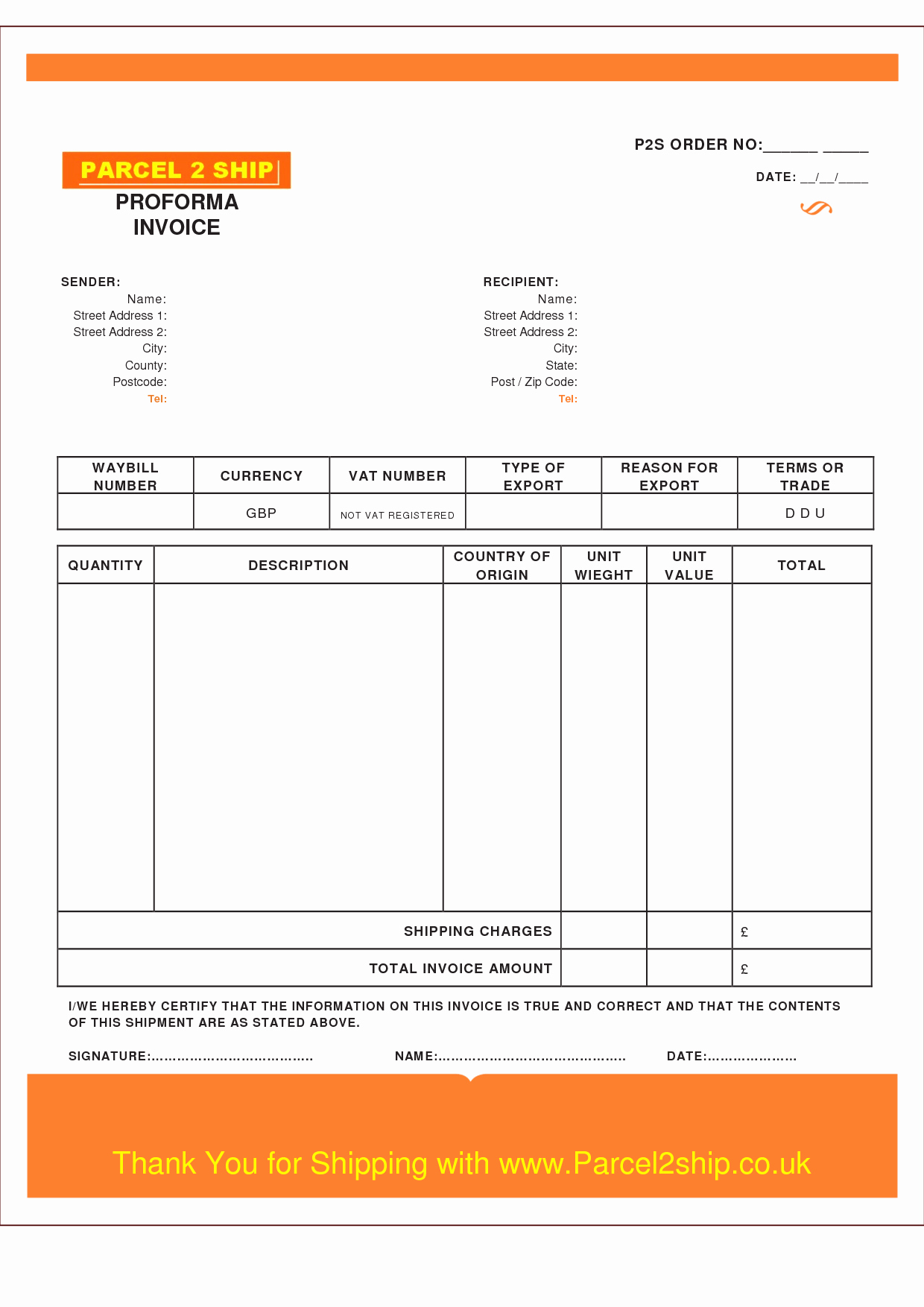 Invoice Template Word 2010 Fresh Proforma Invoice Template Pdf