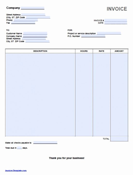 Invoice Template Word 2010 Unique Consultant Invoice Template Doc