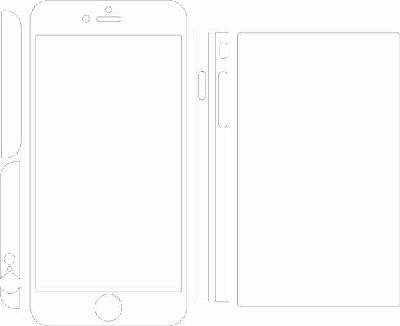 iPhone 6 Skin Template Pdf Unique iPhone 6 Plus Skin Template for Cutting or Machining