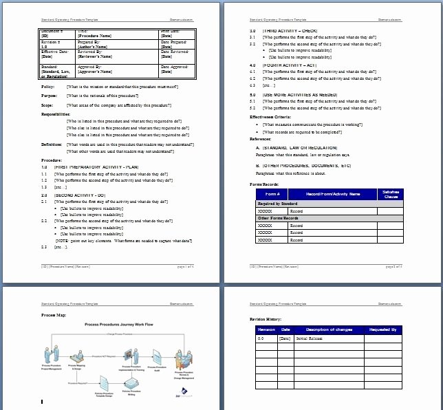 Iso 9001 Work Instruction Template Beautiful Standard Operating Procedure Template Beepmunk