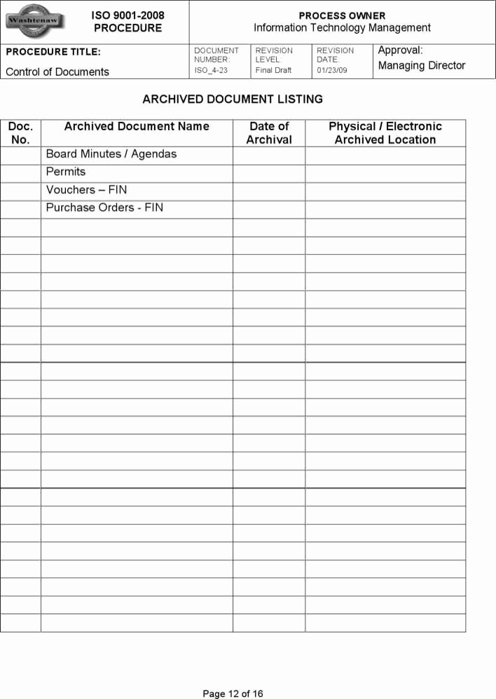 Iso 9001 Work Instruction Template Lovely Download iso Work Instruction Template for Free