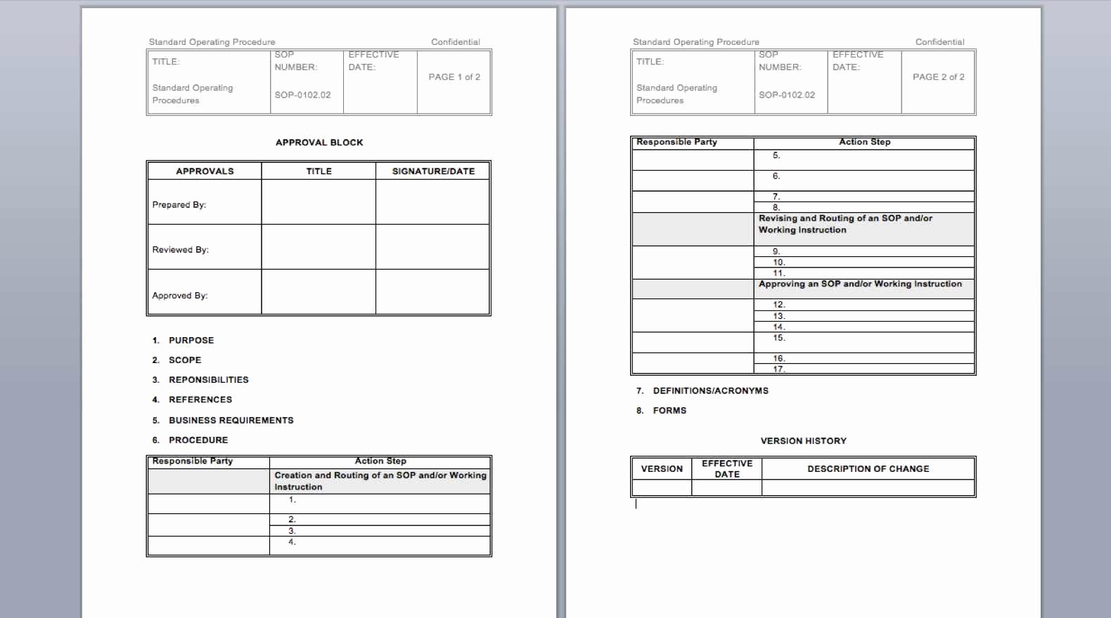 Iso Work Instruction Template Awesome 25 Free sop Templates Create Great Standard Operating