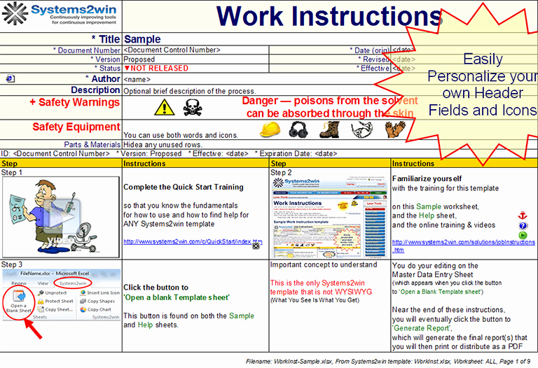 Iso Work Instruction Template Best Of Work Instruction Template