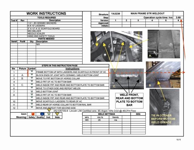 Iso Work Instruction Template Elegant Work Instructions