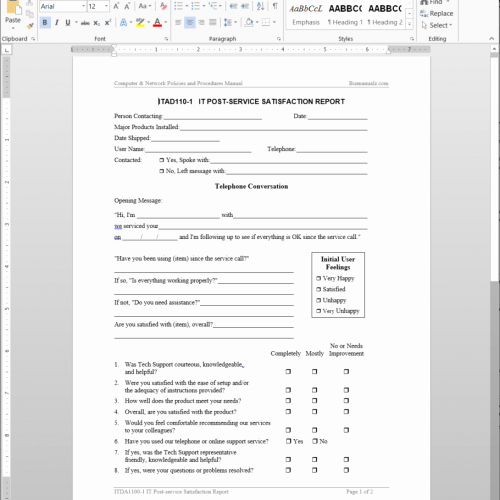 It Infrastructure Site Survey Template Beautiful Information Technology Policies