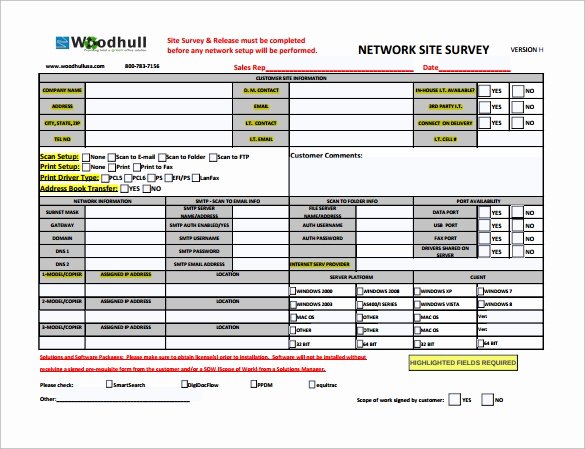 It Infrastructure Site Survey Template Best Of 9 Site Survey Templates Download for Free