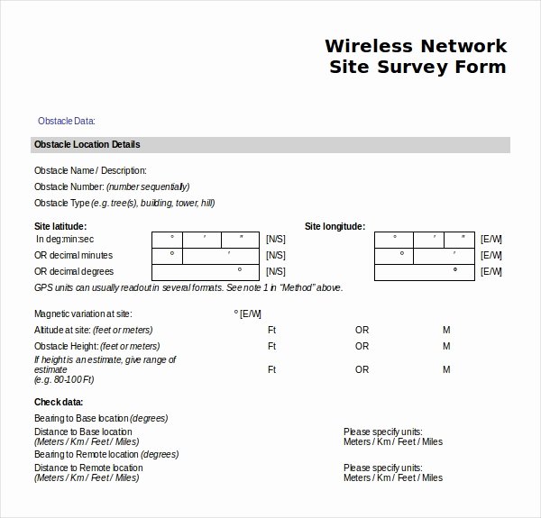 It Infrastructure Site Survey Template Elegant 12 Site Survey Templates – Pdf Word