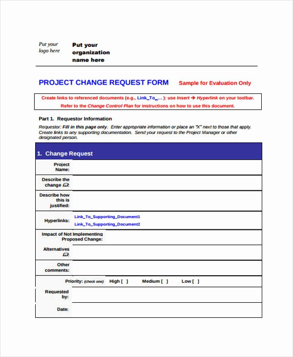 It Project Request form Template Awesome Free Change forms