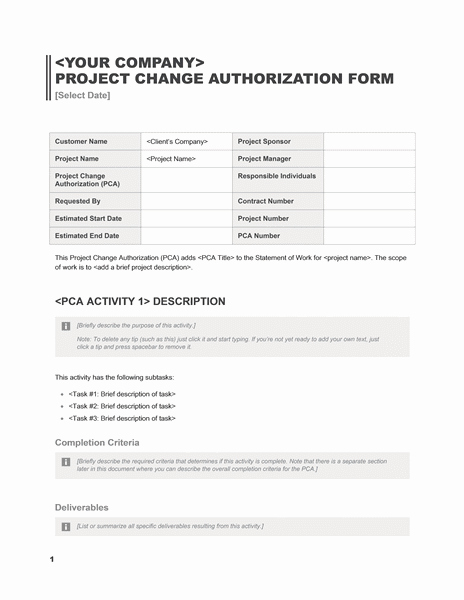 It Project Request form Template Elegant Business Project Change Authorization Hipaa Privacy