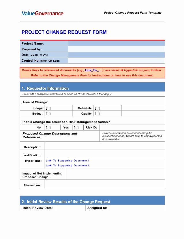 It Project Request form Template Elegant Pm002 03 Change Request form Template