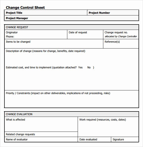 It Project Request form Template Inspirational Sample Change Request 7 Documents In Pdf Word