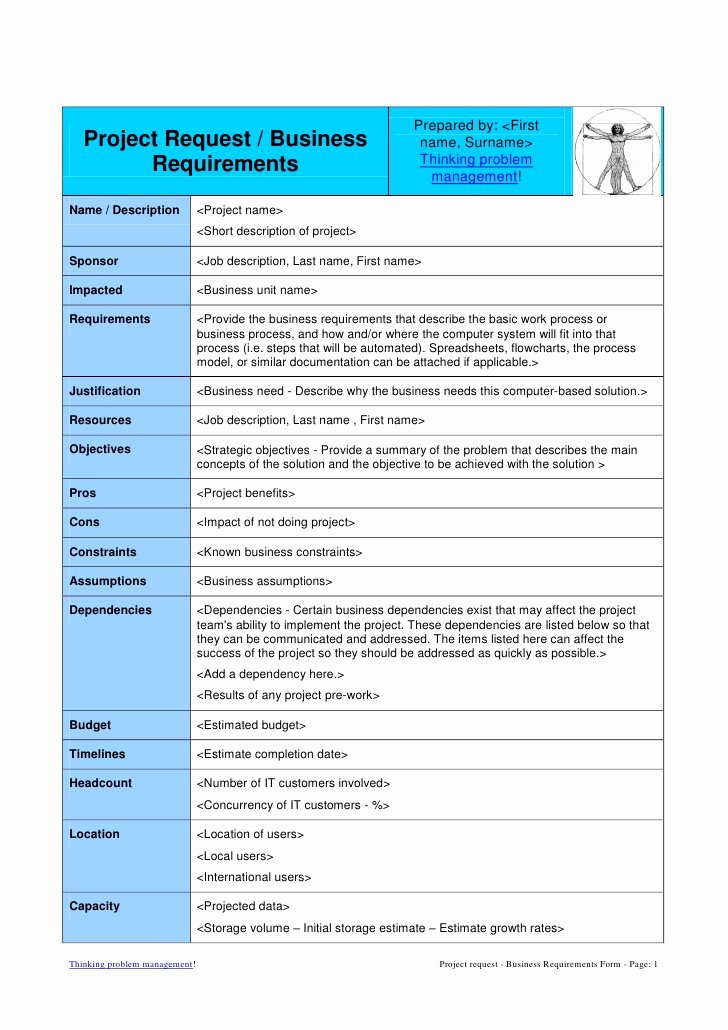 It Project Request form Template Lovely Project Request form