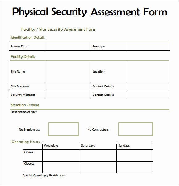 It Security Audit Checklist Template Fresh 28 Of Blank Security Checklist Template