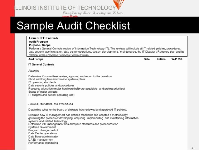 It Security Audit Checklist Template New Security Audit Information Security Audit Checklist Template