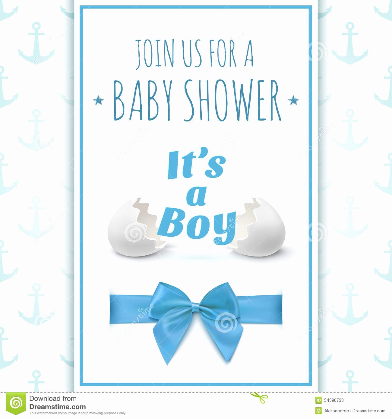 It&amp;#039;s A Boy Announcement Template Elegant Its A Boy Template for Baby Shower Celebration Stock