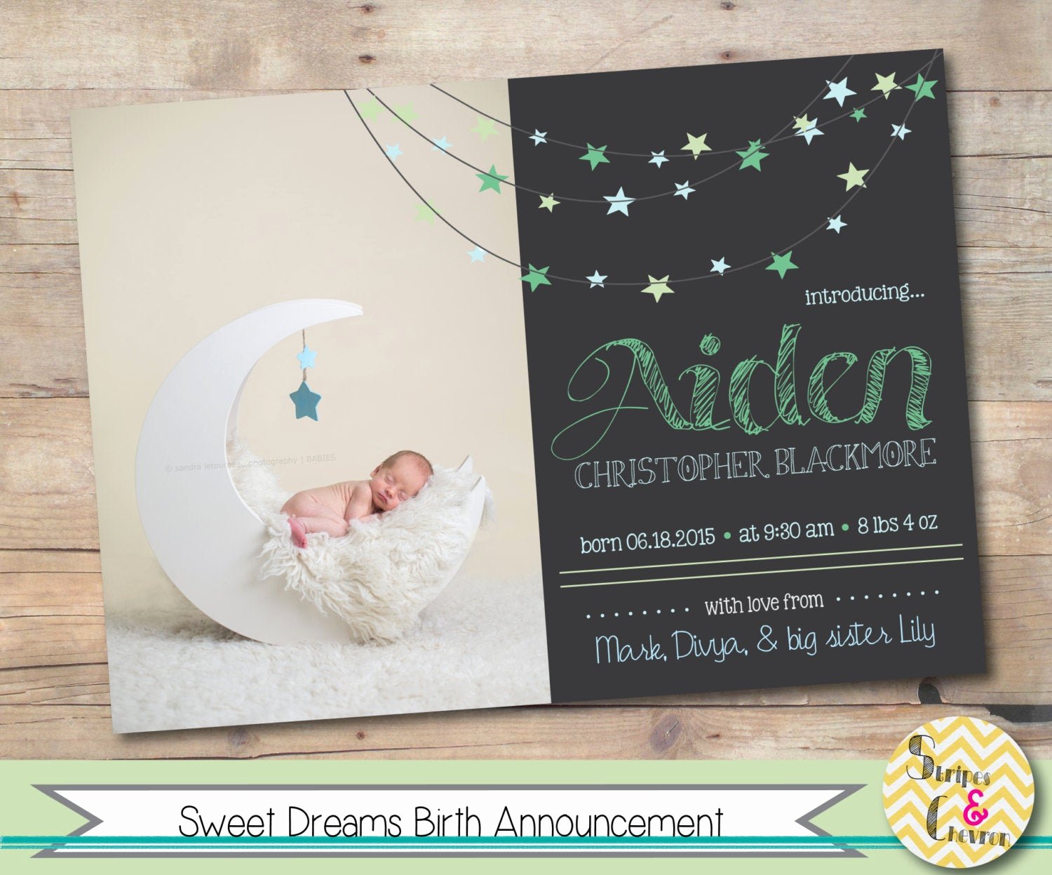 It&amp;#039;s A Boy Announcement Template Fresh Baby Birth Announcement Template Baby Boy or Baby Girl Moon