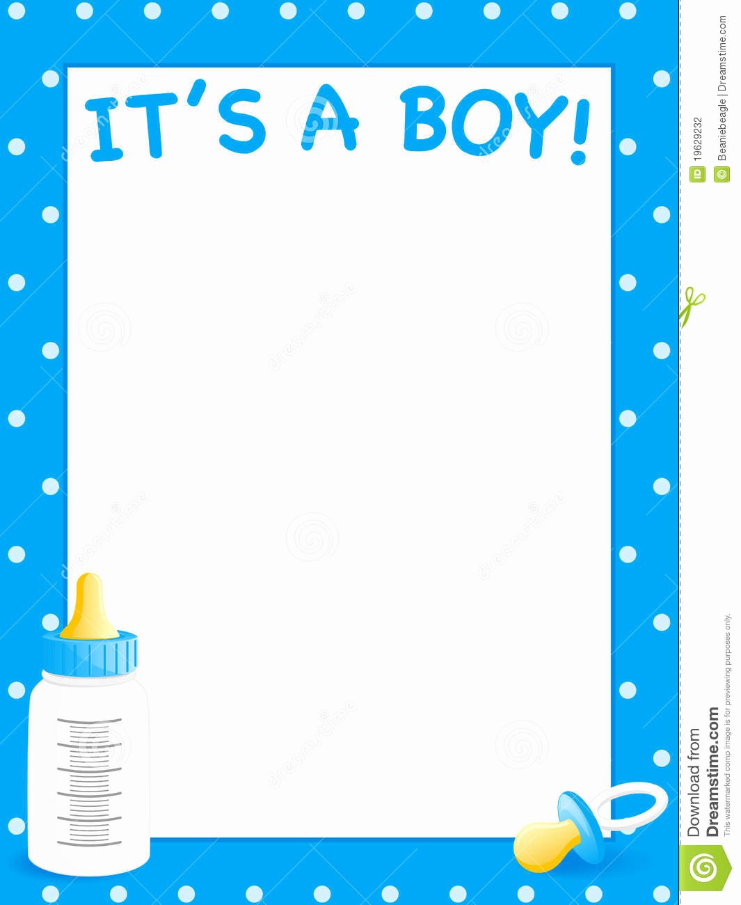 It&amp;#039;s A Boy Announcement Template Inspirational Baby Shower Invite Boys Stock Graphy Image
