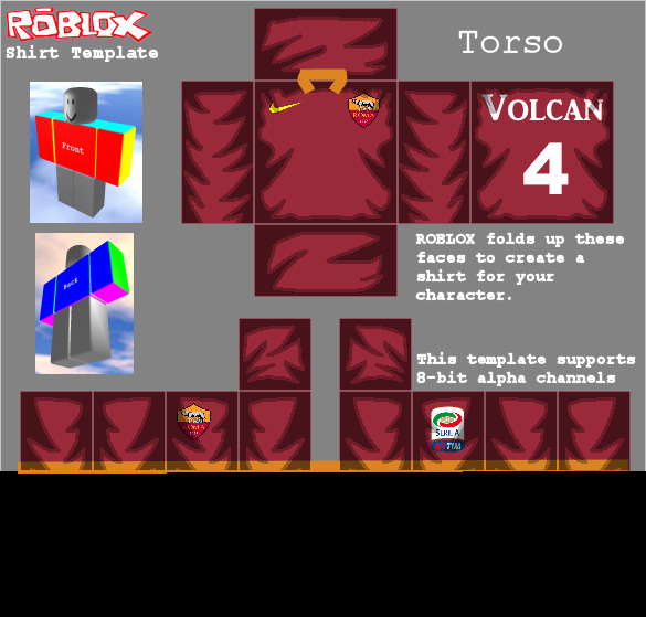 Jacket Template Roblox Luxury as Roma Roblox Kits for Each Player