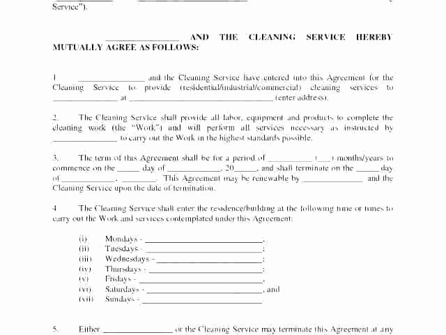 Janitorial Contract Template Best Of Janitorial Services Contract Template